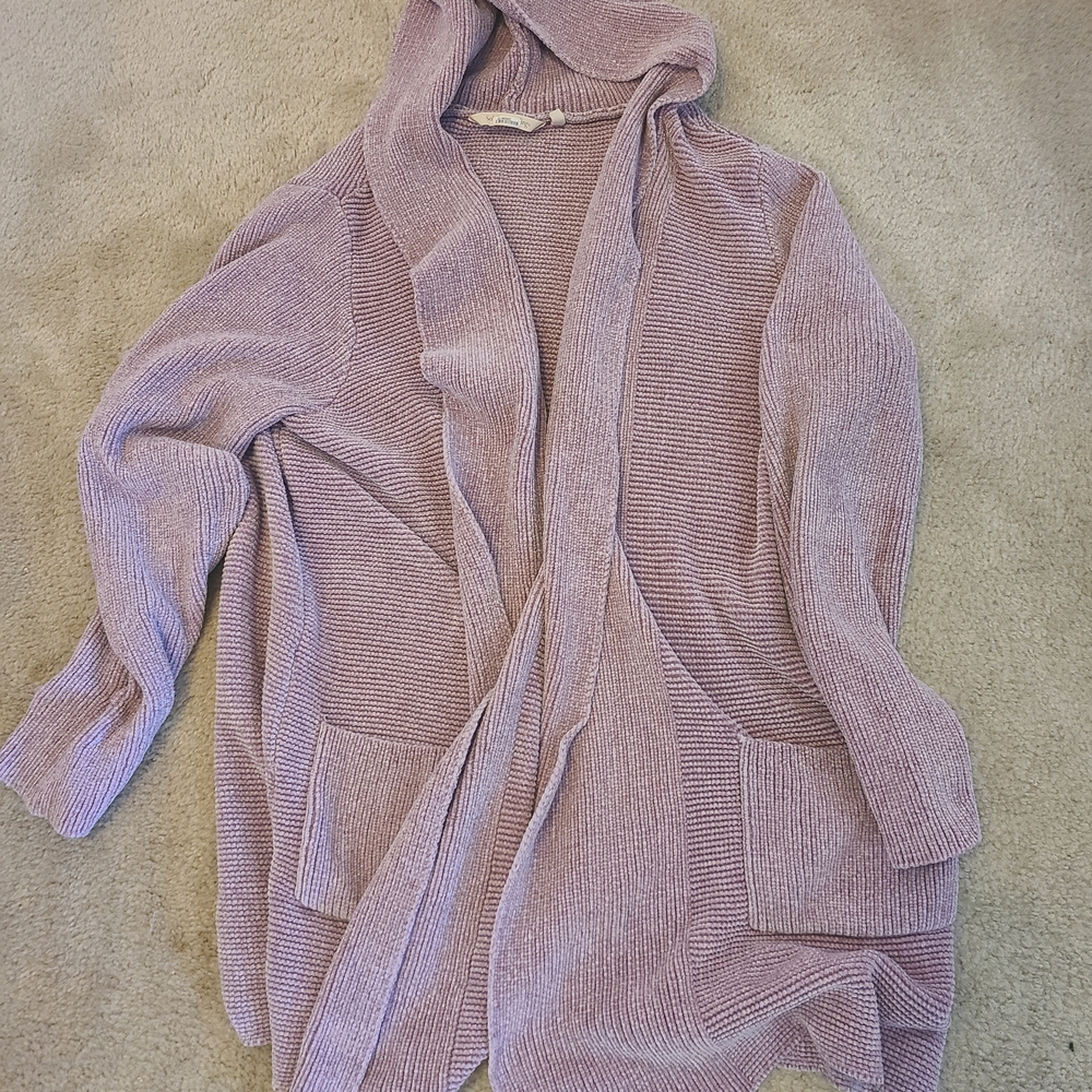 SOFT SURROUNDINGS HOODED CARDIGAN LARGE